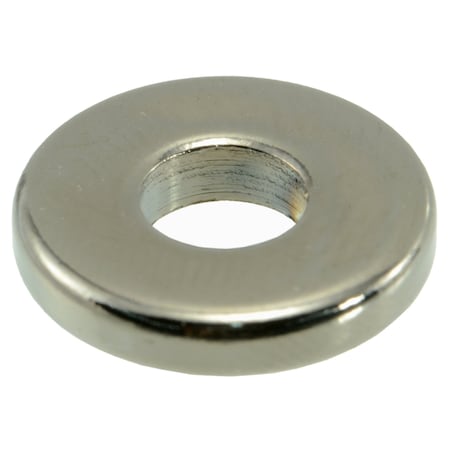 Midwest Fastener Round Spacer, Black Chrome Steel, 1/8 in Overall Lg, 1/4 in Inside Dia, 10 PK 34041